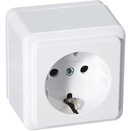 PRISE SIMPLE BLANC ENC MUTLUSAN