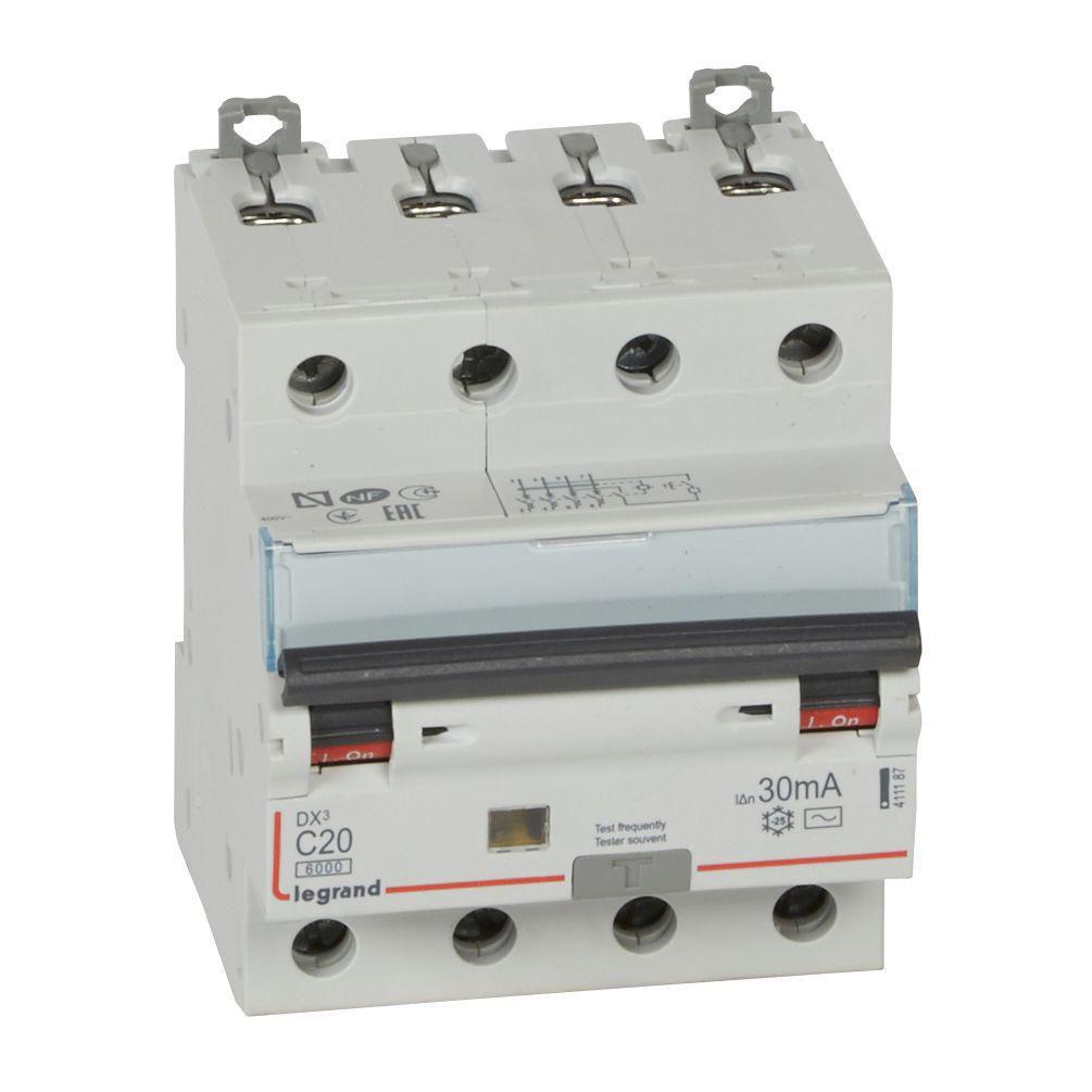 DISJONCTEUR 4P 20A +VIGI 30mA ANC LEGRAND