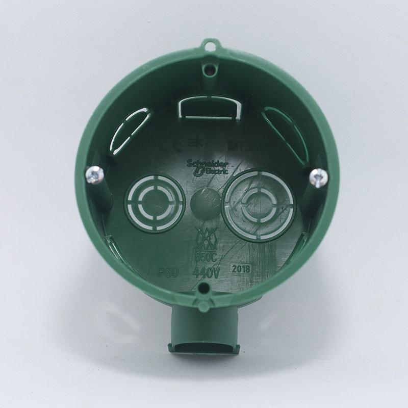 BOITIER ROND A VIS 65X65 IP30 VERT SCHNEIDER