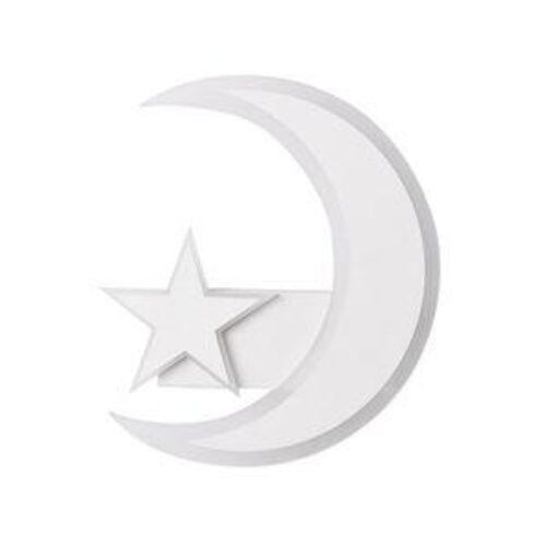 APPLIQUE DEMI LUNE VERRE ETOILE MUTLUSAN