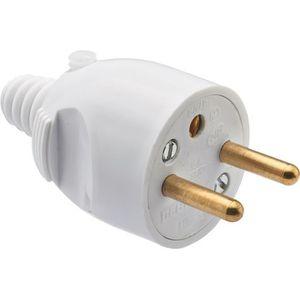 FICHE MALE ANGLAISE 2P+T 16A VETO ROND