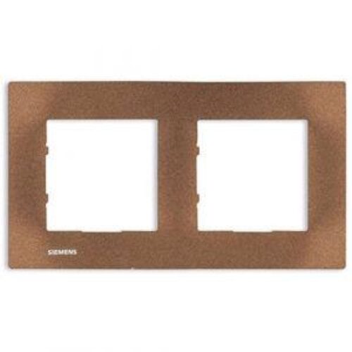 PLAQUE DOUBLE ENCASTRE PHIDIAS MARRON